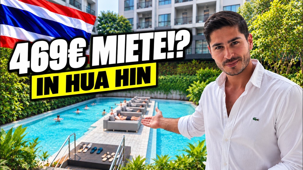 Nihat am Pool der Wohnanlage Dusit D2 in Hua Hin, Thailand