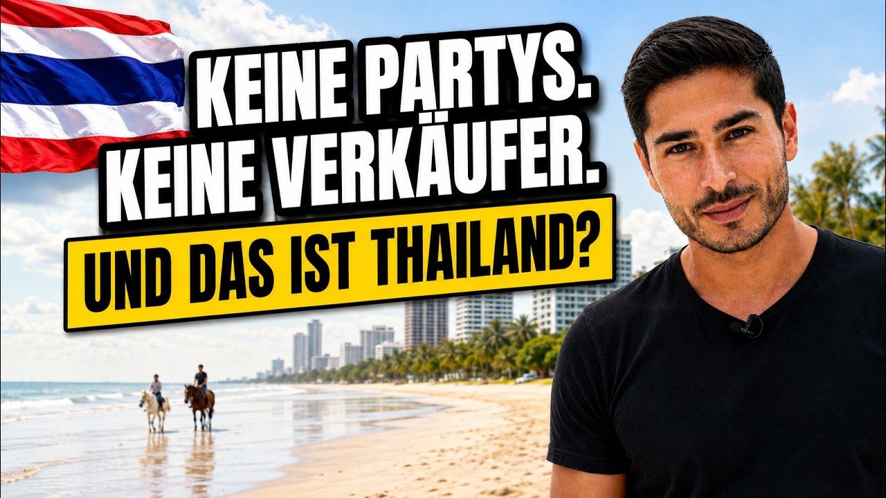 Strand von Hua Hin bei Ebbe mit Wasserlachen im Sand: Freiweit mit Nihat
